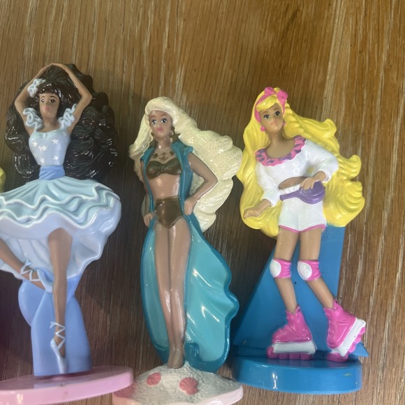 VTG 1992 McDonalds Barbie Happy Meal Toy Figure Dolls Cake Toppers Lot Of 6 - Picture 2 of 7